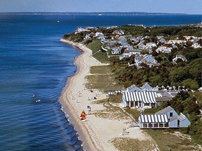 aerial shot of popponesset inn